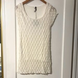 Cristina Gavioli , White Lace Women's Top, 100% cotton, made in Italy, S